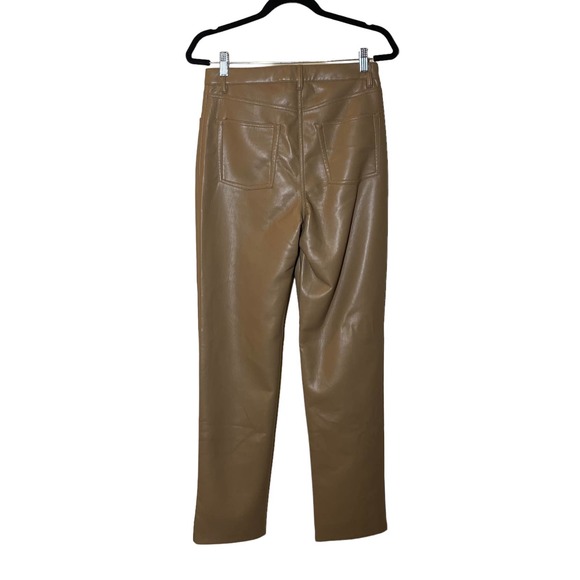 Wilfred The Melina Pant High-waisted Vegan Leather pants in Camel sz 8 - Picture 7 of 9